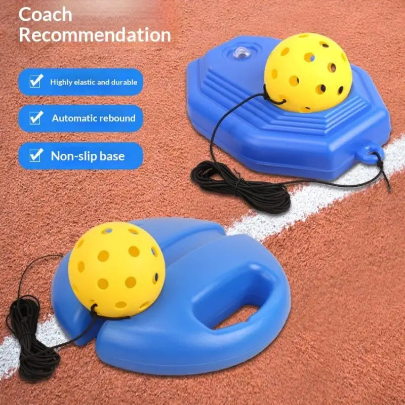 Solo Pickleball Rebound Trainer with Tethered Ball & Stability Base