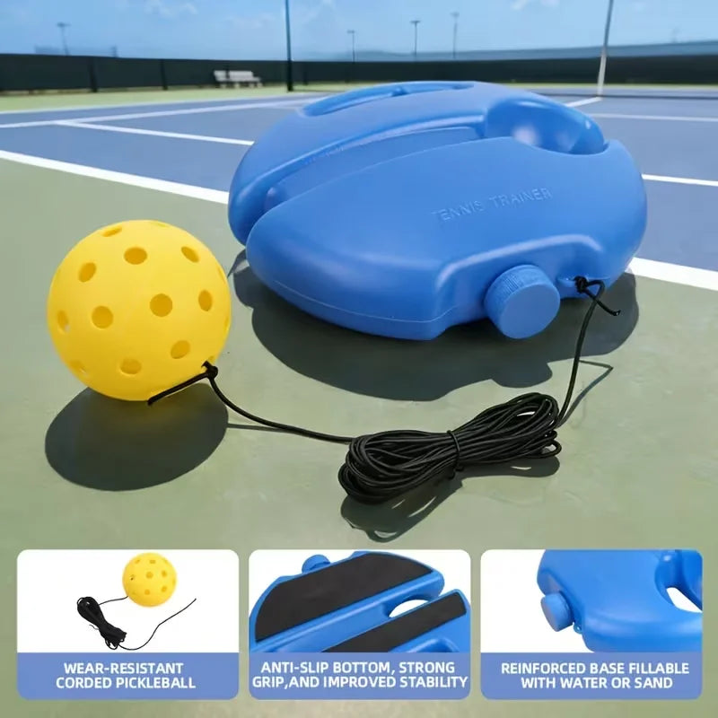 Pro T700 Carbon Fiber Pickleball Paddle & Solo Rebound Trainer Set